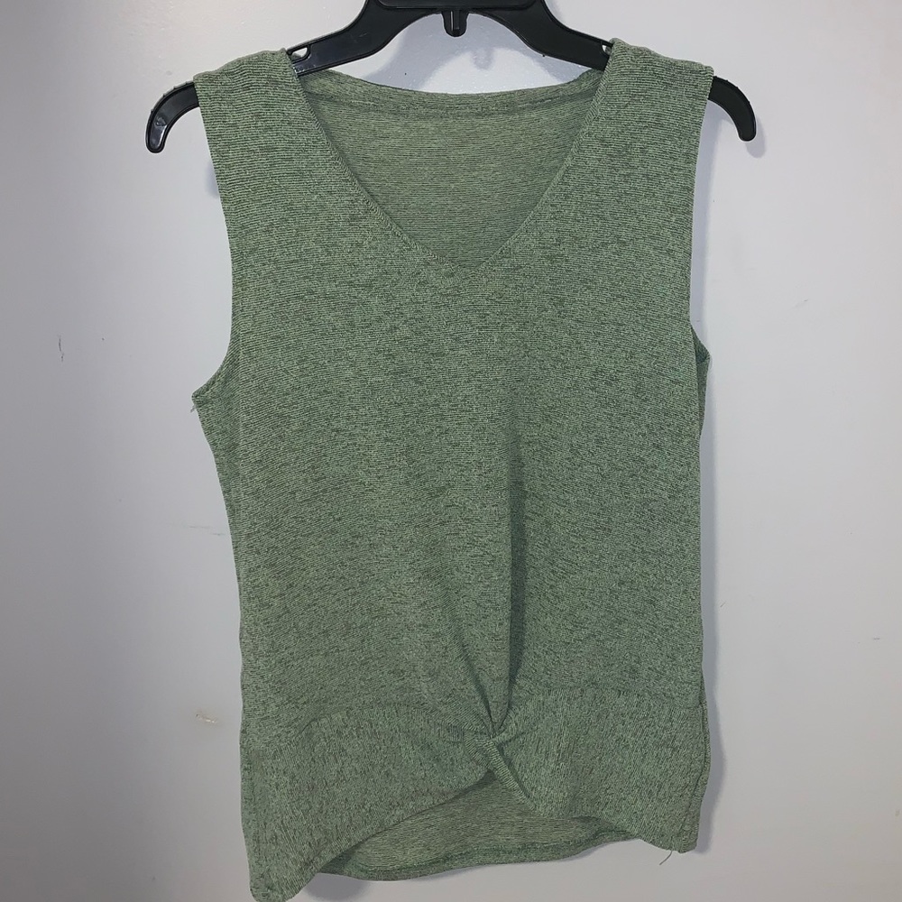 Womans green sheer tank